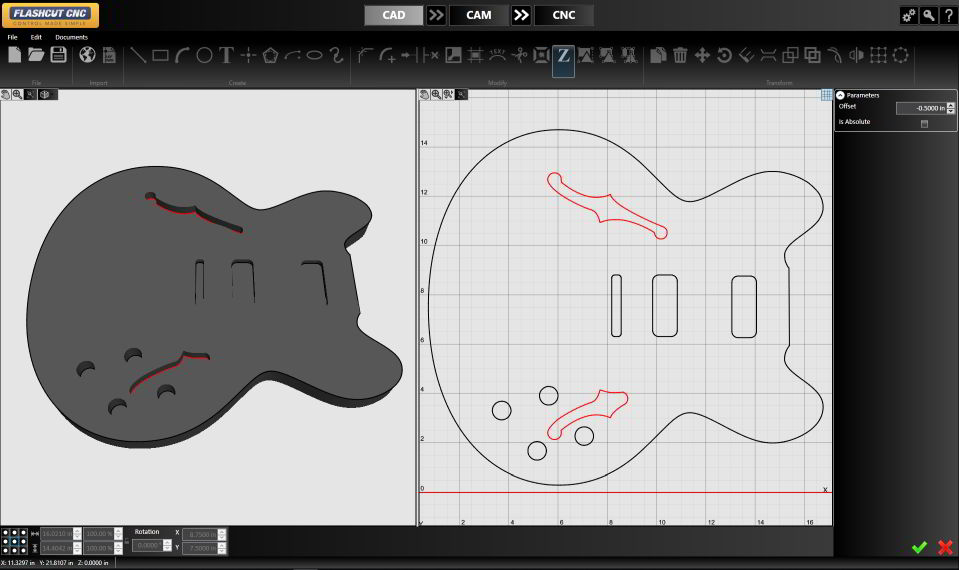 guitar V8 CAD