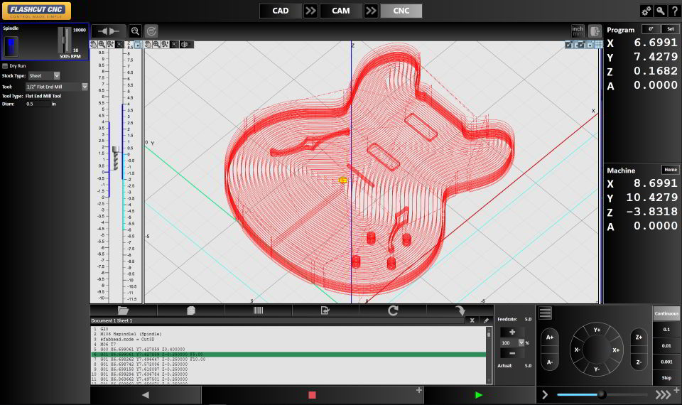 guitar V8 CNC